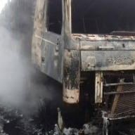 У Сколівському районі горів «МАЗ»(ФОТО) У Сколівському районі горів «МАЗ»(ФОТО)