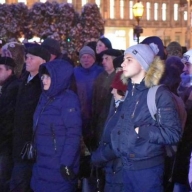 Львів'яни зібрались на віче з нагоди 5-ої річниці Революції Гідності Львів'яни зібрались на віче з нагоди 5-ої річниці Революції Гідності