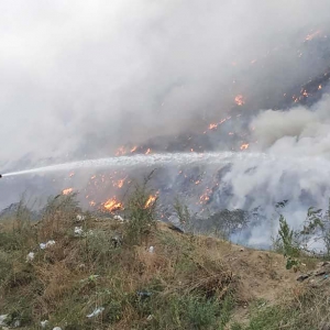 Шестиденна пожежа на Полтавському сміттєзвалищі ліквідована Шестиденна пожежа на Полтавському сміттєзвалищі ліквідована