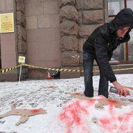 Под Министерством агрополитики требовали перестать убивать животных Под Министерством агрополитики требовали перестать убивать животных