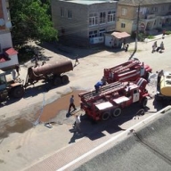 В Запорожской области горел торговый центр В Запорожской области горел торговый центр