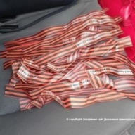 На границе Крыма уничтожили георгиевские ленты На границе Крыма уничтожили георгиевские ленты