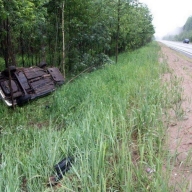 На автодорозі «Київ – Чоп» в селі Тухолька Сколівського району автомобіль з‘їхав з дороги у кювет На автодорозі «Київ – Чоп» в селі Тухолька Сколівського району автомобіль з‘їхав з дороги у кювет